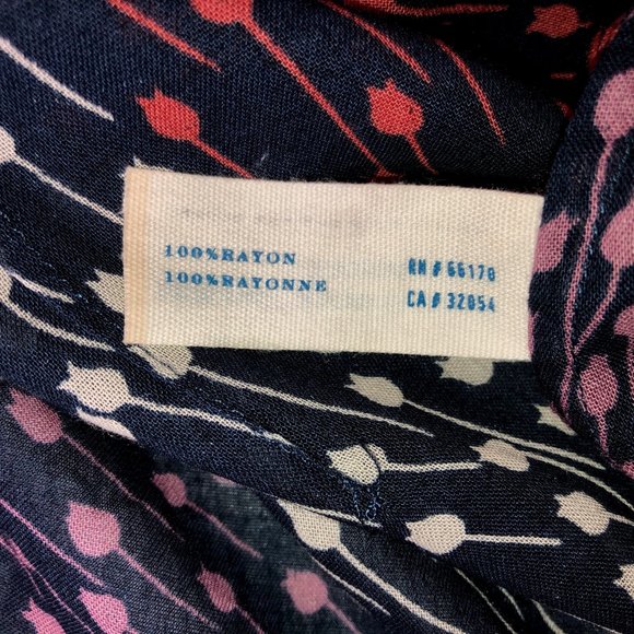 Anthropologie Leifsdottir Tie Back Tunic Blouse Light Long Sleeve Print Top - Picture 12 of 13